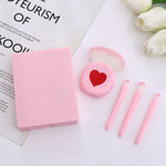 Cute Fancy 4 Pcs Mirror Plastic Box Brush Set