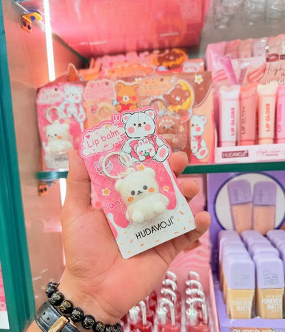 Super Duper Sweet Teddy Bear Keychain Lip Balm