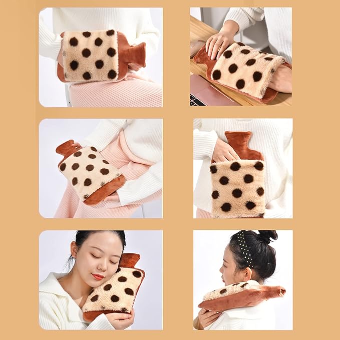 Large Capacity 2000ml Hot Water Bottle With Plush Cover