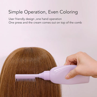 Hair Oil Comb Bottle Hair Dye Dispenser Bottle With Comb