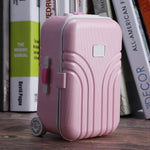 Mini Music Box Suitcase Trolley Luggage Style Jewelry Box Large Capacity Storage Case