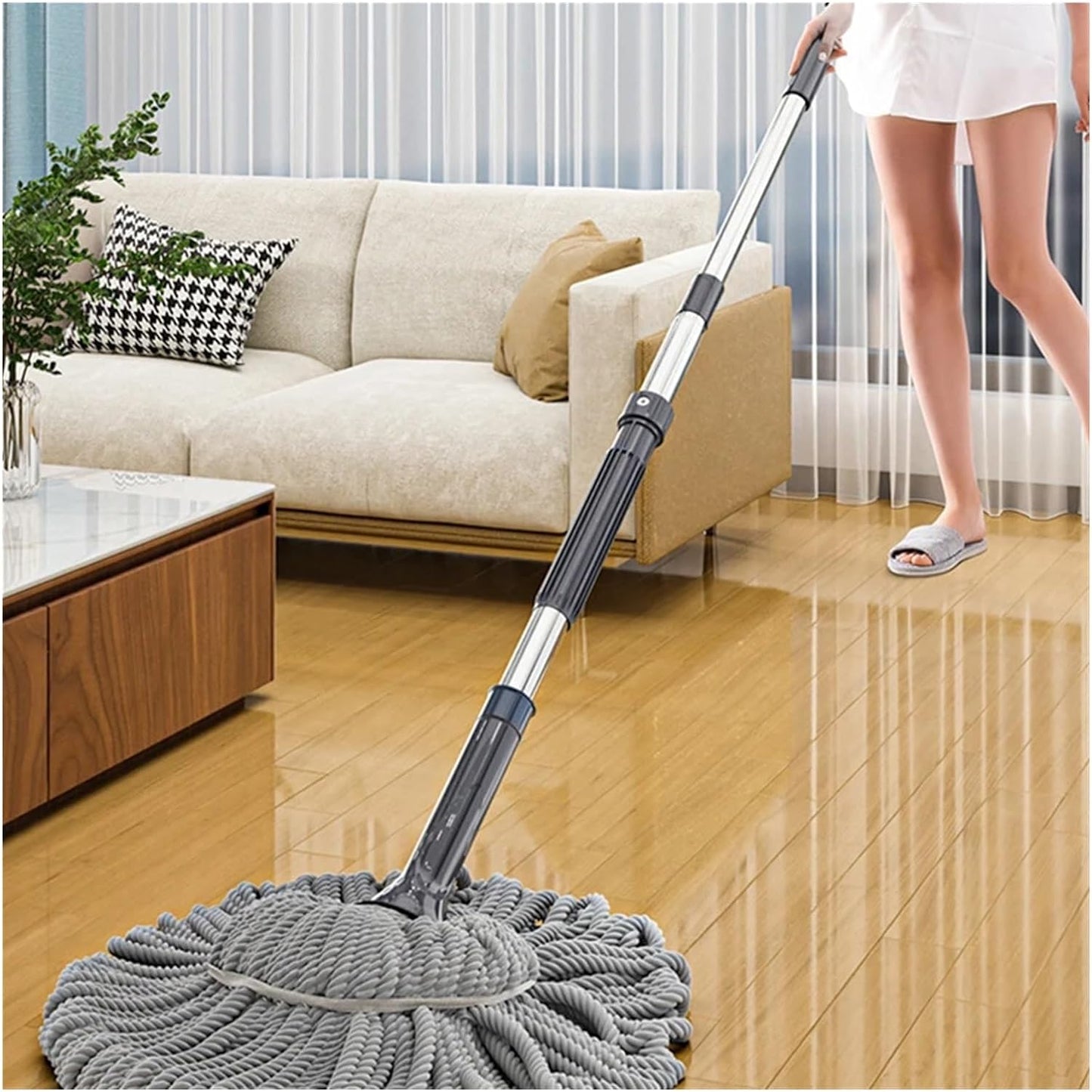 Household Mop Floor Washing Cleaning Rotary Self Twist Water Mop