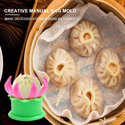 Bun Dumpling Maker Momos Maker Plastic Lotus Shaped