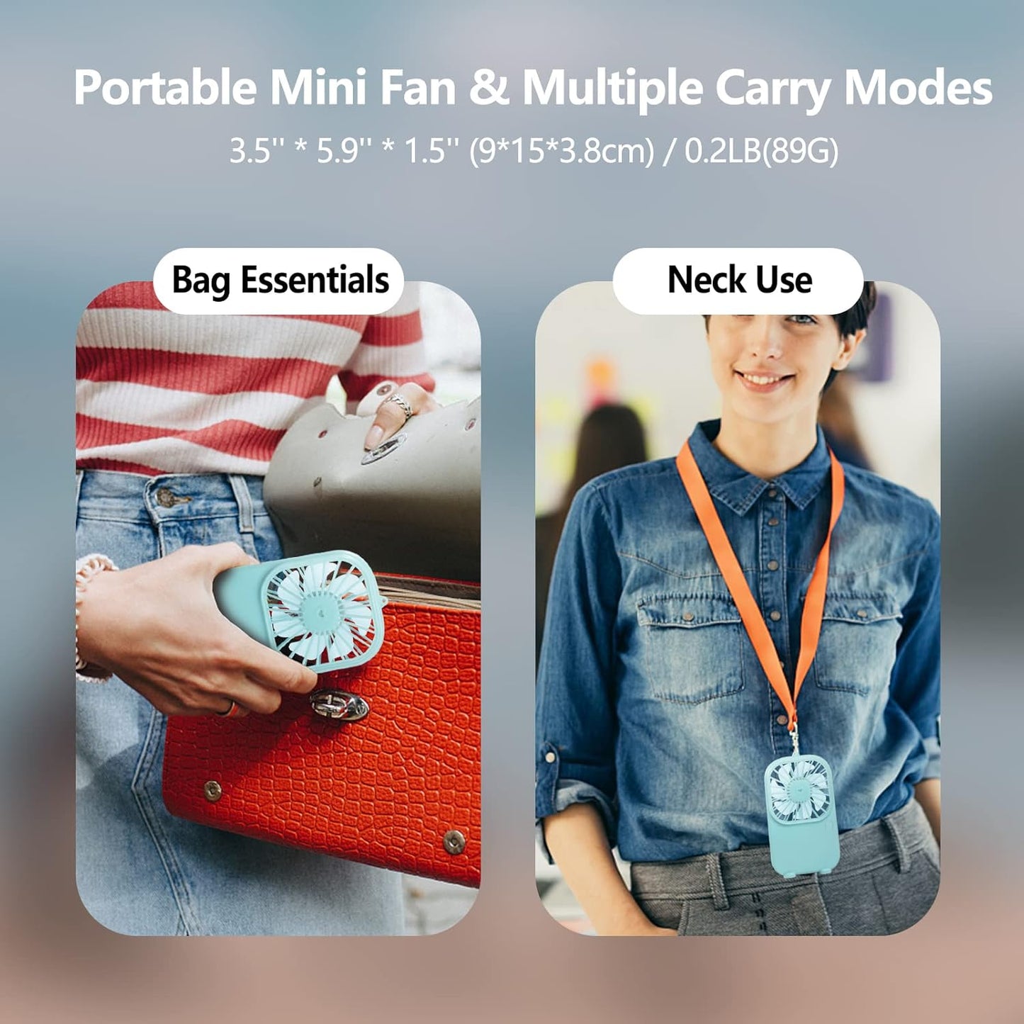 USB Rechargeable Handheld Portable Mini Fan Speed Adjustable Fan
