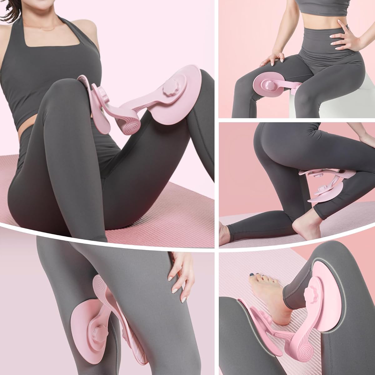 Thigh Master Hip and Pelvis Trainer for Women Pelvic Floor Strengthening Device Women with Resistance Band Exercise Equipment Set For Home&nbsp;