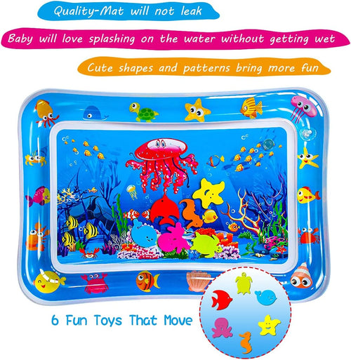 Baby Inflatable Tummy Time Mat Premium Water Play Mat for Infants Kids Boys Girls