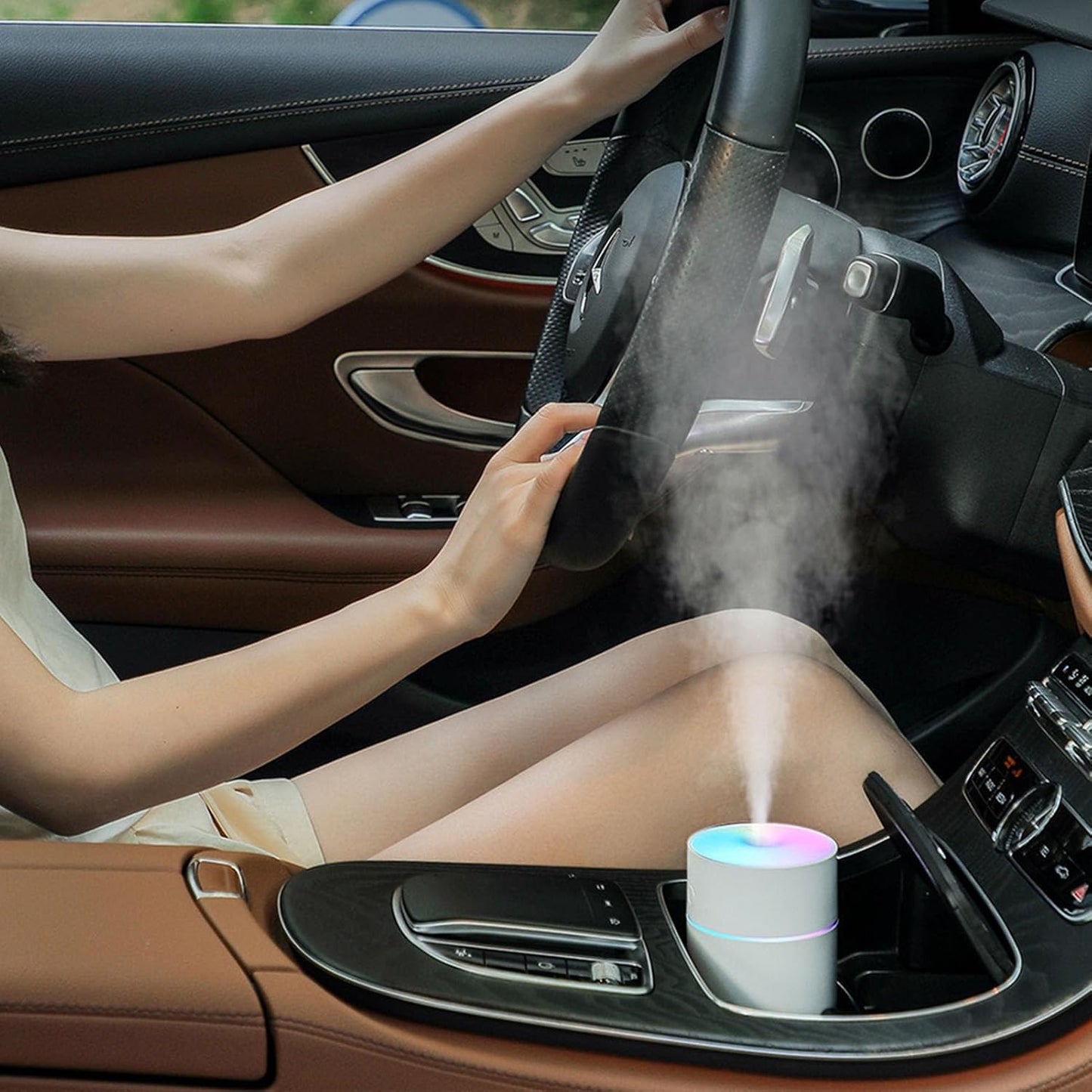 Car Humidifier Colorful Small Humidifier Portable Car Air Diffuser Stylish Humidifier For Car Air