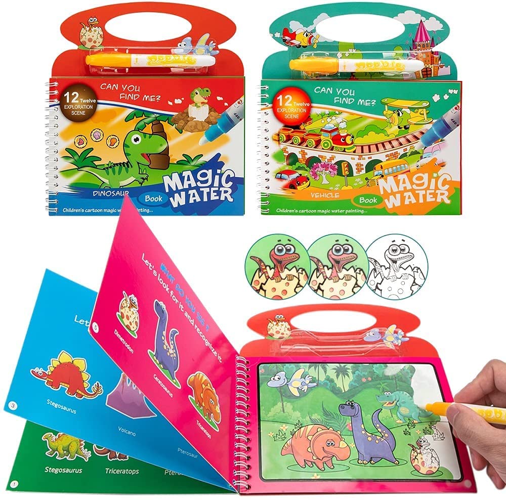 Magic Water Book for Kids Reusable Drawing Books Coloring Doodle Board