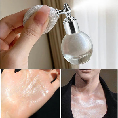 AnyLady Diamond Highlighter Powder Spray Waterproof High Gloss Glitter Body Bronzer Highlight Powder Face Contour Illuminator Makeup