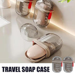 Portable Travel Soap Box With Draining Layer And Lid