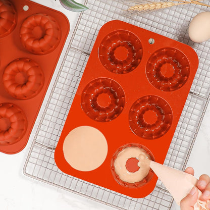 Flower Design Silicone Mini Tube Cake Pan Mold for Baking Chocolate Jelly Pudding Dessert