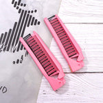 2in1 Double Head Foldable Pocket Hair Comb Brush