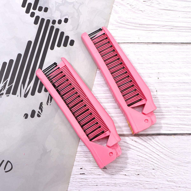 2in1 Double Head Foldable Pocket Hair Comb Brush