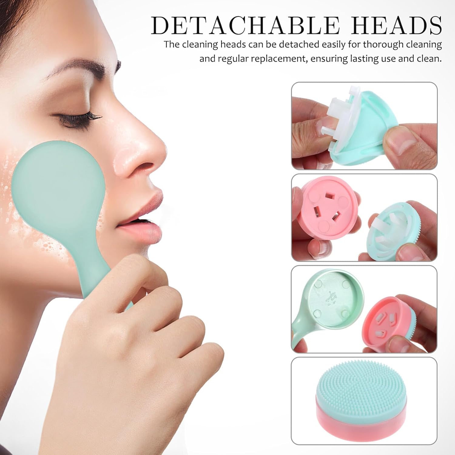 Silicone Manual Facial Cleansing Brush Face Cleaning Scrubber Exfoliator for Blackheads