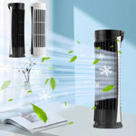 USB Powered Smart Tower Air Conditioner 3x Speed Bladeless Air Cooling Fan With LED Light