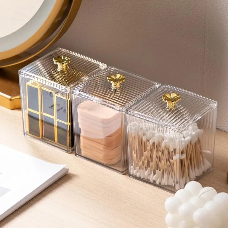 Acrylic Crystal Clear Container Box With Lid Organizer