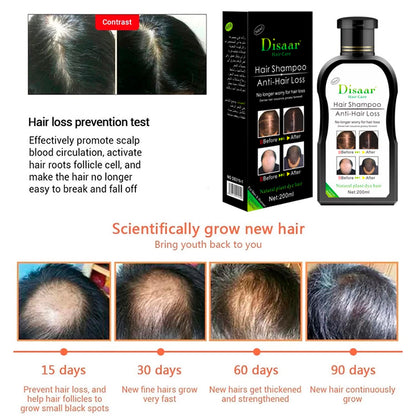 Disaar Natural Plant Dye Hair Shampoo Anti Hair Loss Hair Growth