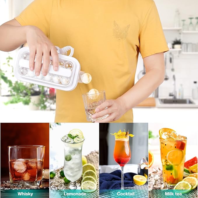 Portable 2in1 Ball Maker Ice Cube Maker & Water Bottle