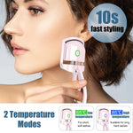 Electric USB Rechargeable Eyelash Curler  With 2 Level Temp Quick Heating