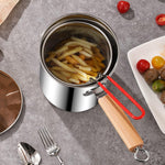 Stainless Steel Deep Frying Pot With Strainer