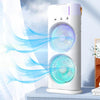 Portable Evaporative Mist Air Cooler Spray Water Mist Double Fan Humidifier Fan With LED