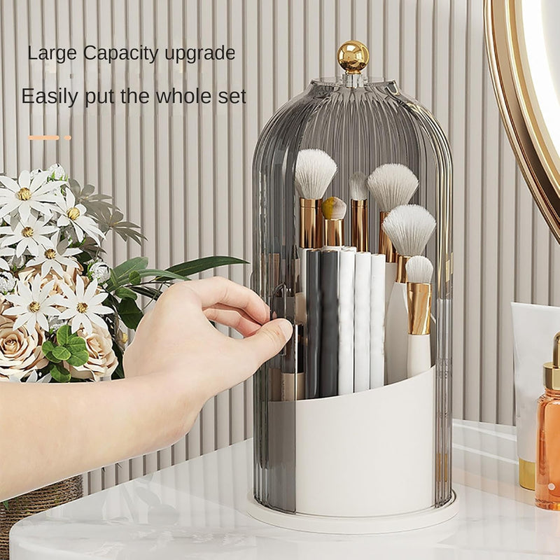 Elegant Luxury 360 Rotatable Makeup Cosmetic Brush Holder Organizer Storage Box