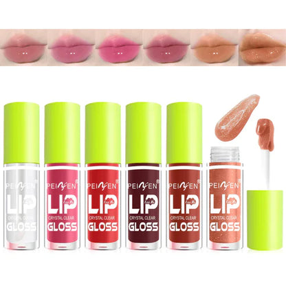 Peinfen Crystal Clear 6 Colors Lip Gloss Set