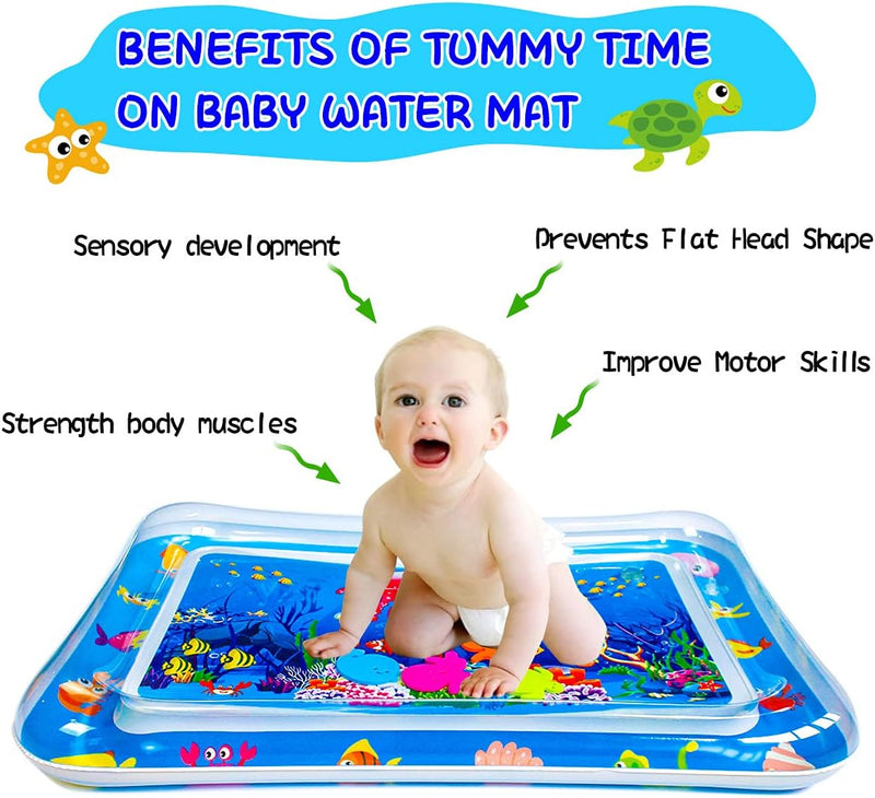 Baby Inflatable Tummy Time Mat Premium Water Play Mat for Infants Kids Boys Girls