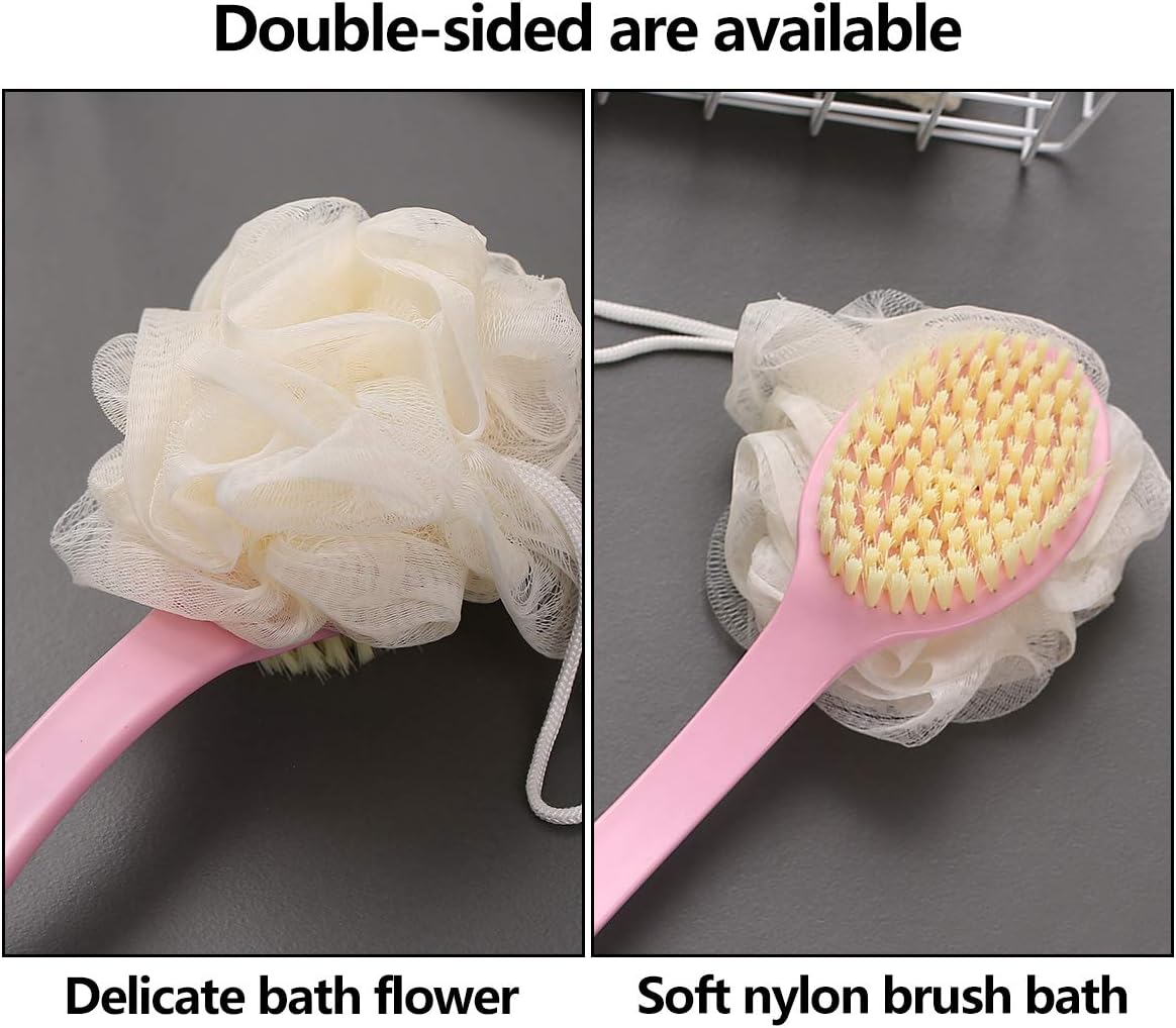 2in1 Bristles Scrubber With Long Handle Bath Brush