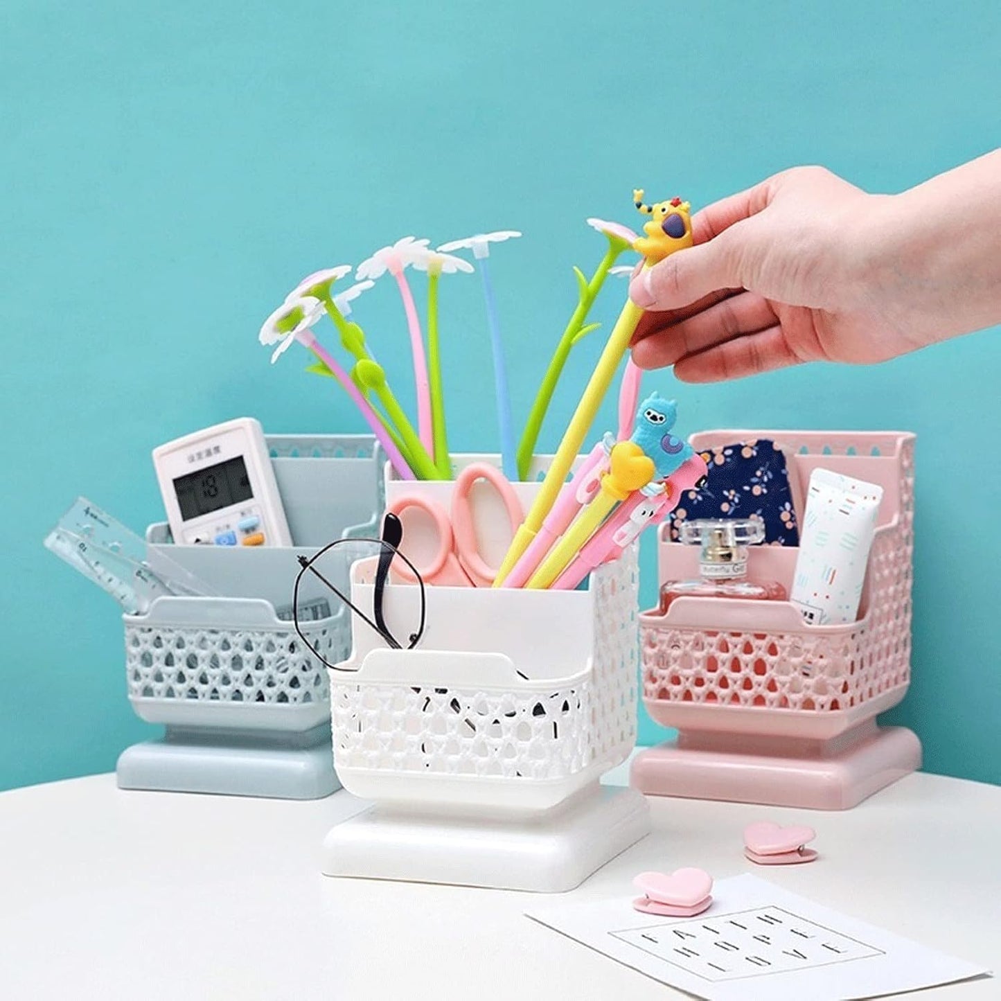 Multifunctional Desktop Pen Storage Box Pencil Brush Pot Pen Holder