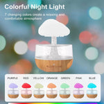 Raining Cloud Night Light Aromatherapy Essential Oil Diffuser Humidifier Relaxing Mood Water Drop Sound