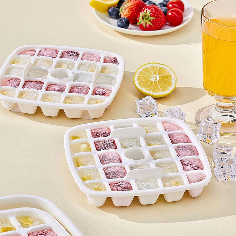 Ice Cube Maker Ice Cube Pressing Type Ice Block Mold Large Capacity Ice Box Food Grade Ice Cube Mold