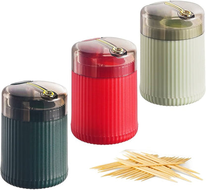 Press Automatic Toothpick Holder Push To Pop Up Container Storage Box