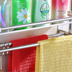 Stainless Steel Bathroom Shelf With Rail And Towel Holder