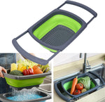 Silicone Kitchen Storage Bag Foldable Storage Basket Drain Filter