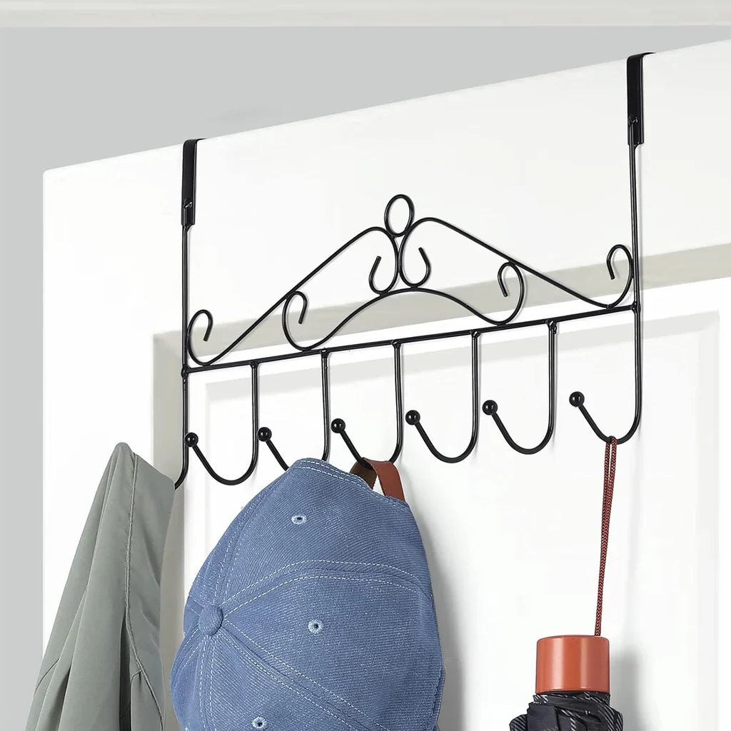 Over The Door Metal Hanger With 7 Hooks