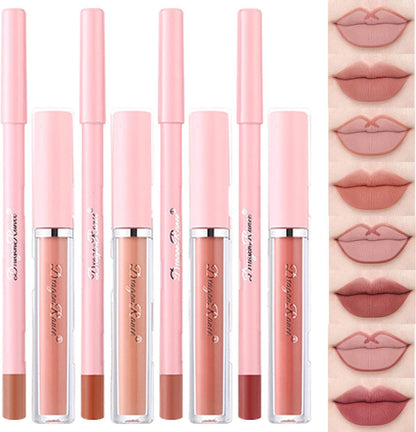 Dragon Ranee 4 Lip Gloss And 4 Lip Liner Pencil Set