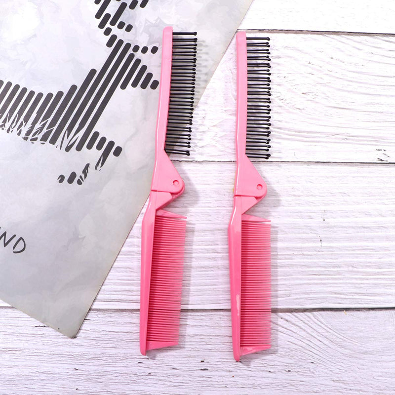 2in1 Double Head Foldable Pocket Hair Comb Brush