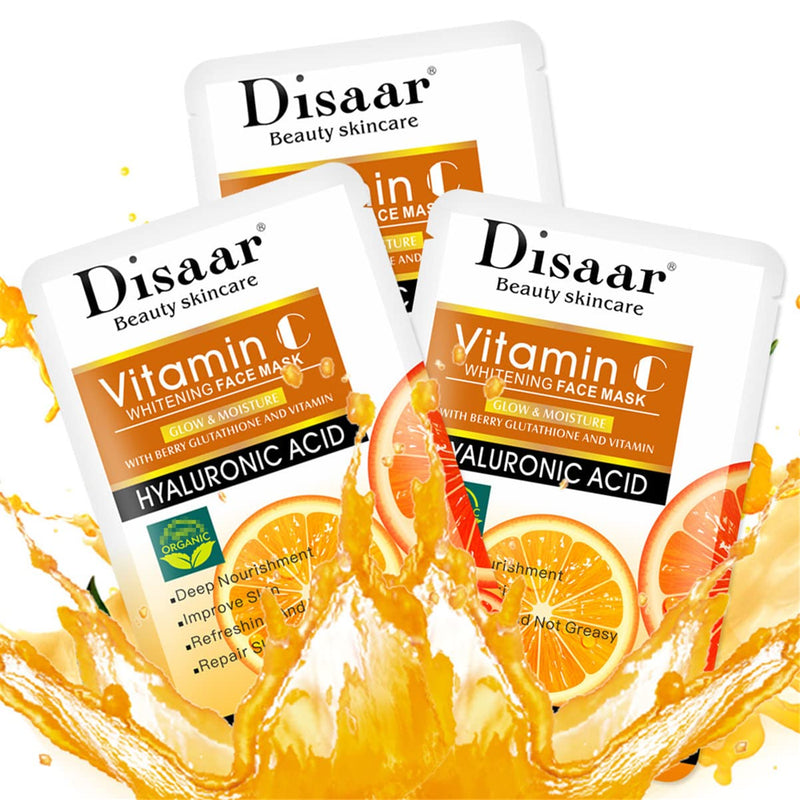 Disaar Vitamin C Sheet Mask Pack of 10Pcs