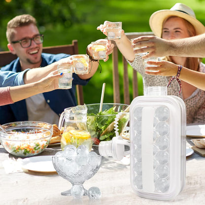 Portable 2in1 Ball Maker Ice Cube Maker & Water Bottle