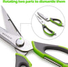 Multipurpose Stainless Steel  Heavy Duty Scissor Spark Innovators Mighty Shears One Size Green & Grey