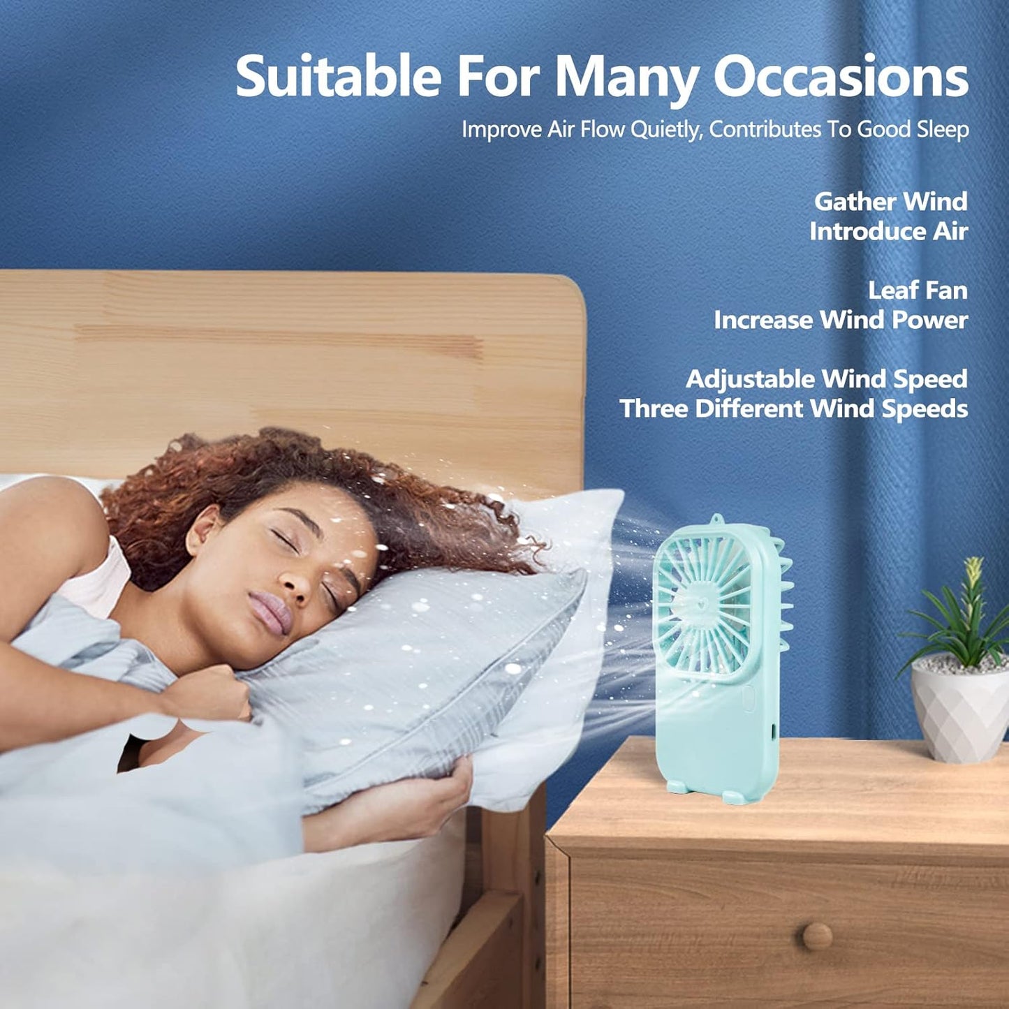 USB Rechargeable Handheld Portable Mini Fan Speed Adjustable Fan
