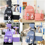 Multifunctional Set Of 4 Bunny Backpack Bag Set