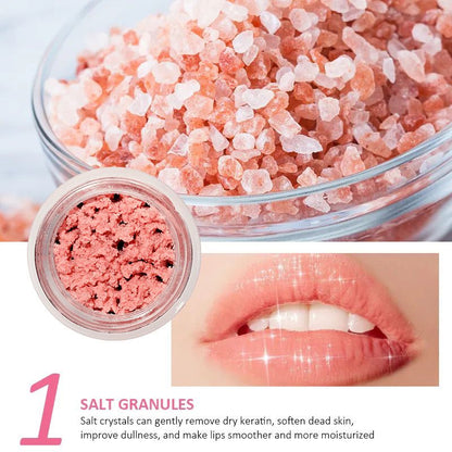 KORMESIC Himalayan Salt Lip Scrub Exfoliating Moisturizing Hydrating Brightening Lip Scrub