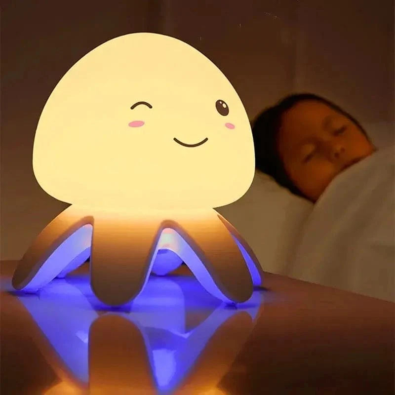 Rechargeable Jellyfish LED Night Light With Music Lamp