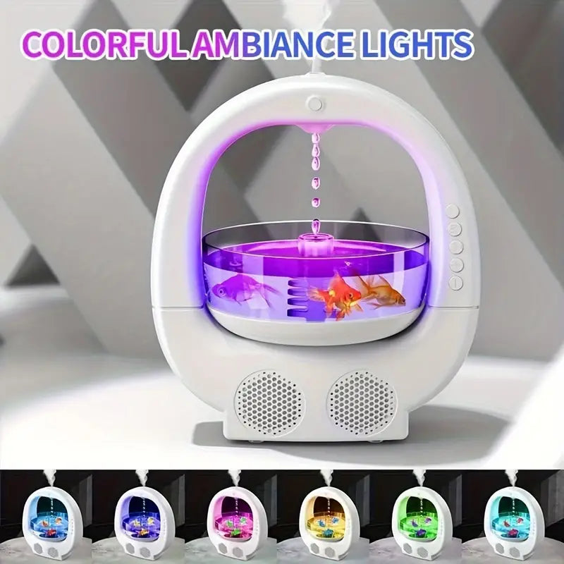 Portable Mini Anti Gravity Fish Aquarium Humidifier With Speaker