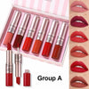 TEAYASON 6 Pcs Matte 2in1 Lipgloss & Lipstick Set