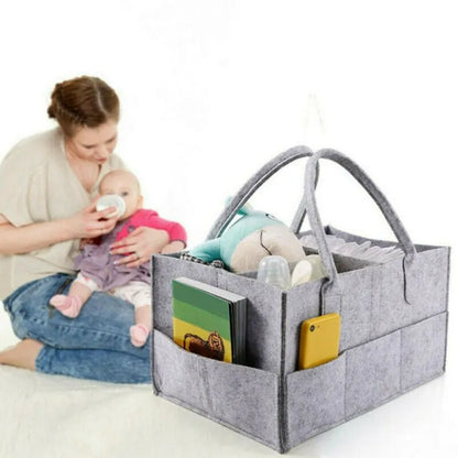 Foldable Baby Diaper Caddy Organizer Storage Basket