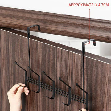 Metal Over The Door Heavy Duty Multipurpose 5 Hook Hanger