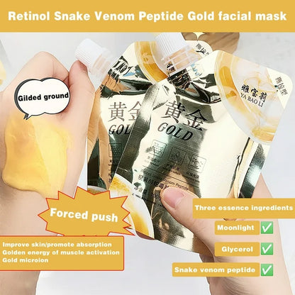 Retinol Gold Facial Mask Tear Off Mud Film Moisturizing Skin Care 100g